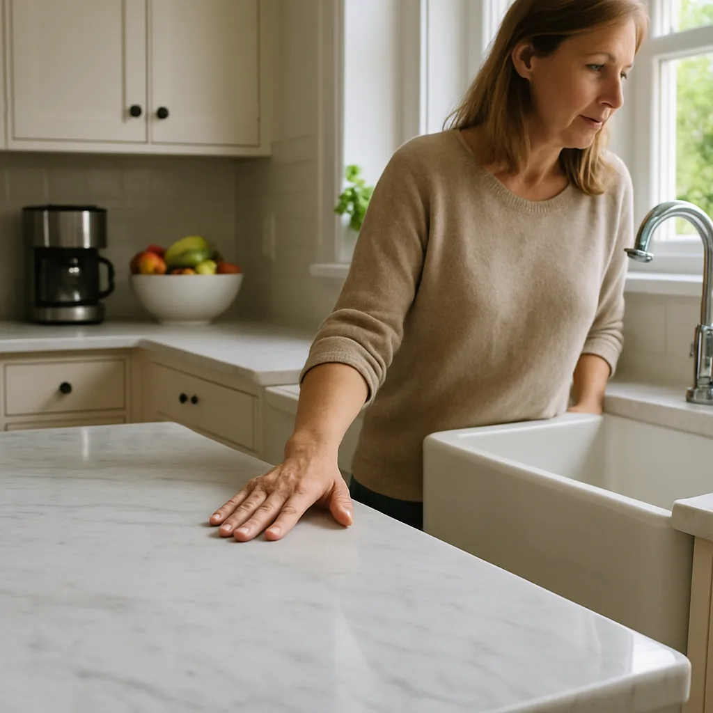 restored marble countertop homeowner result Chester