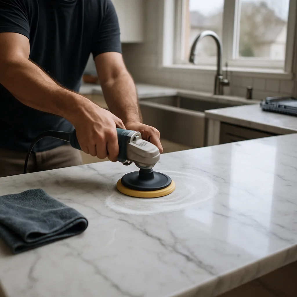 countertop polishing marble kitchen Chester