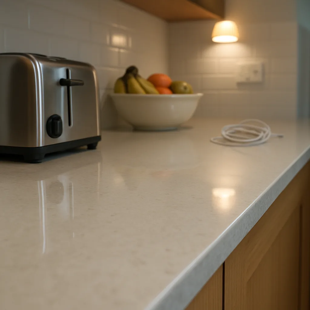 quartz countertop polished result Chester