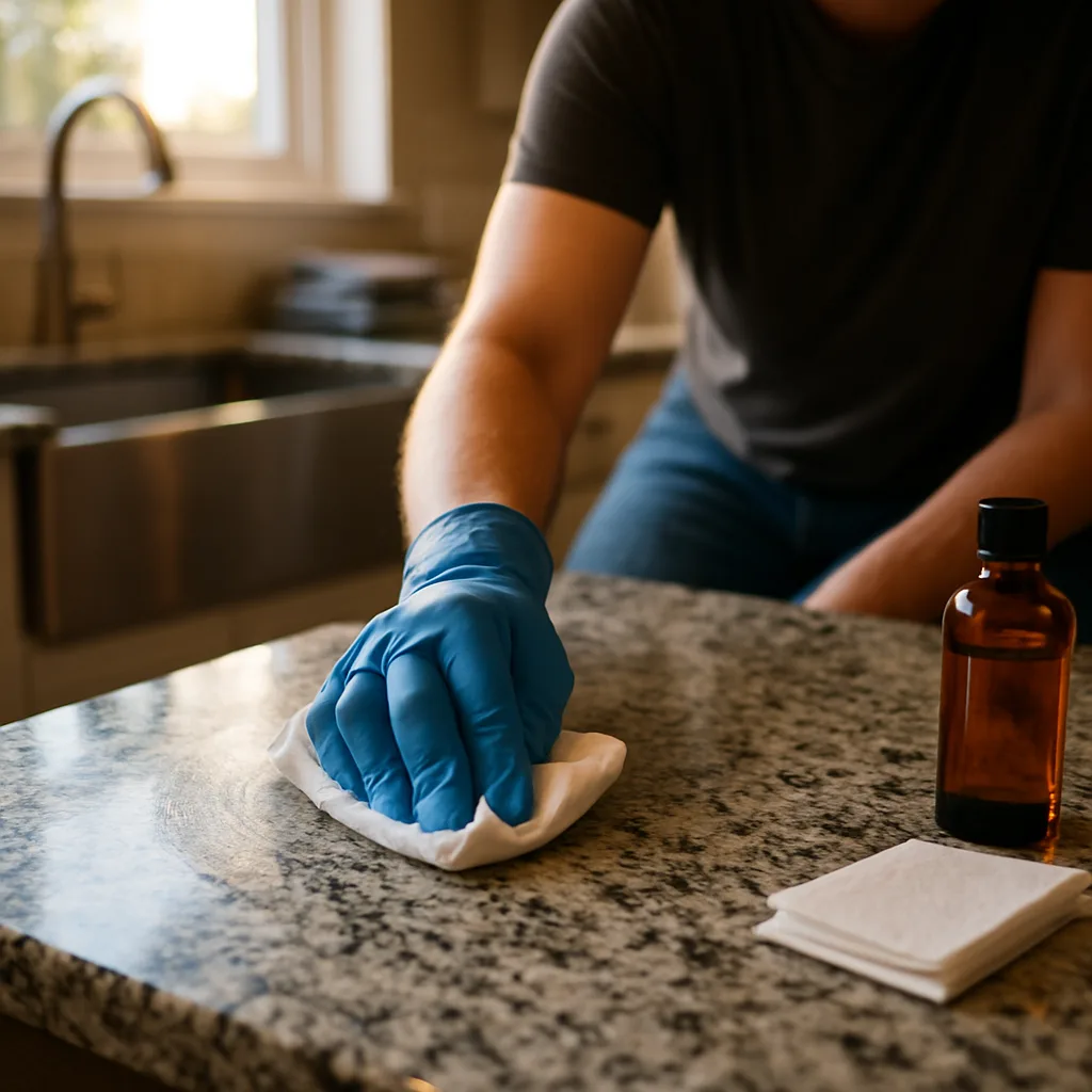 countertop sealing granite island Chester