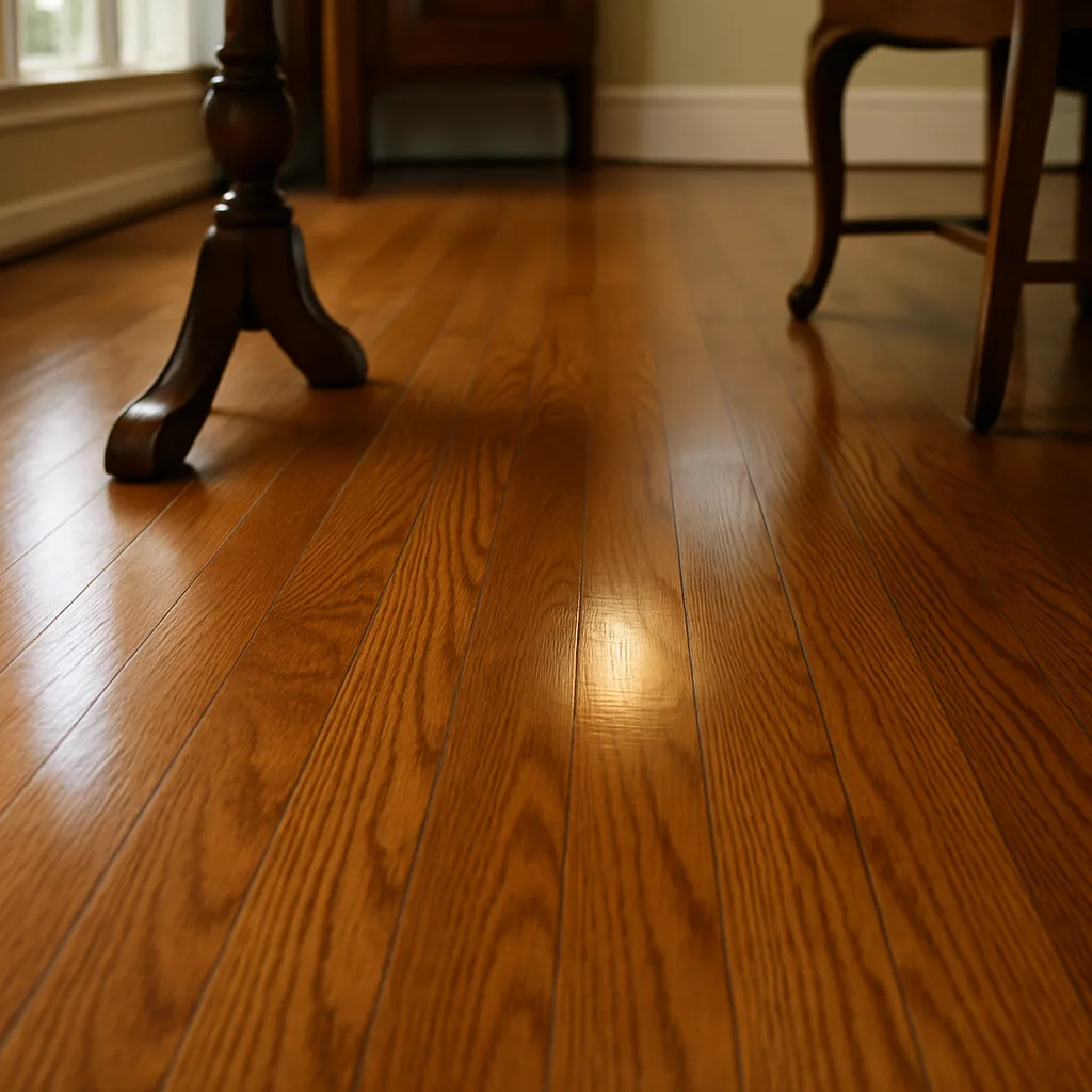 floor buffing finished result dining room Chester