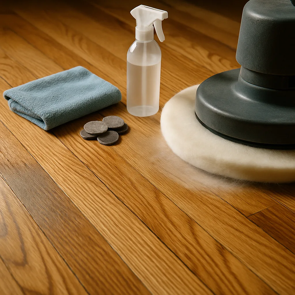 floor buffing tools hardwood shine Chester