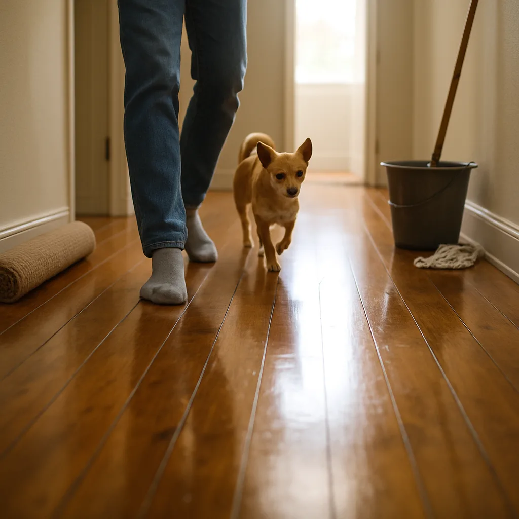 restored hardwood floor result Chester home