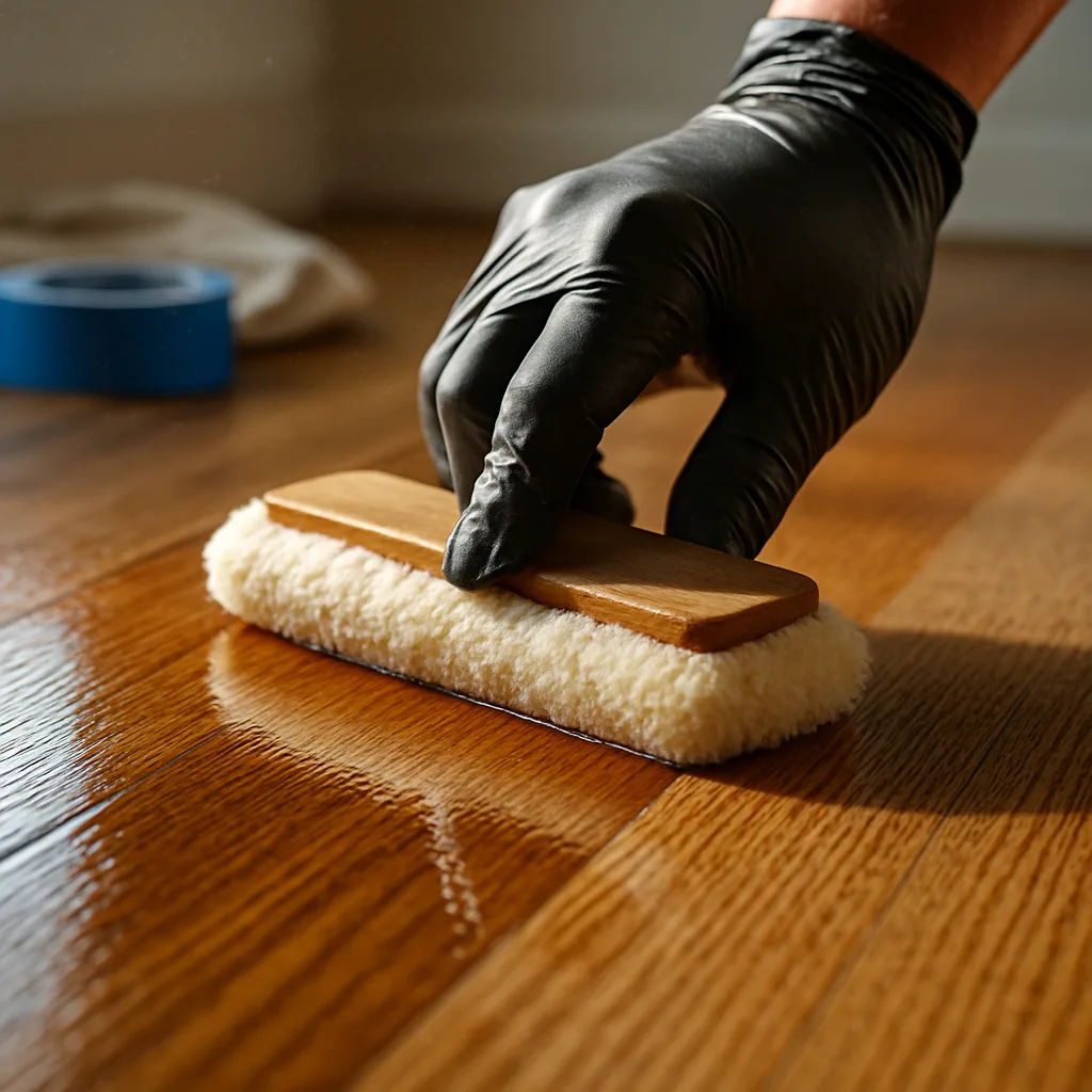 hardwood floor recoating polyurethane application Chester
