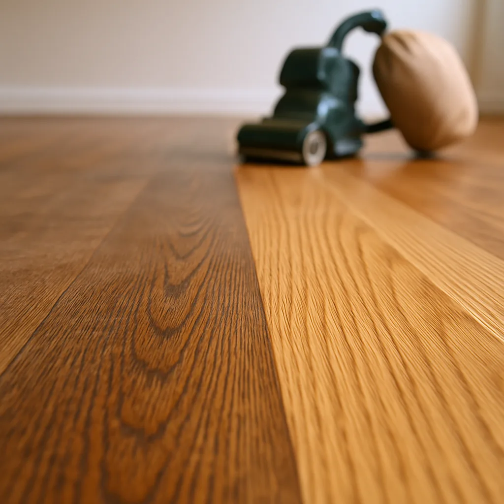 polishing vs refinishing wood grain comparison Chester