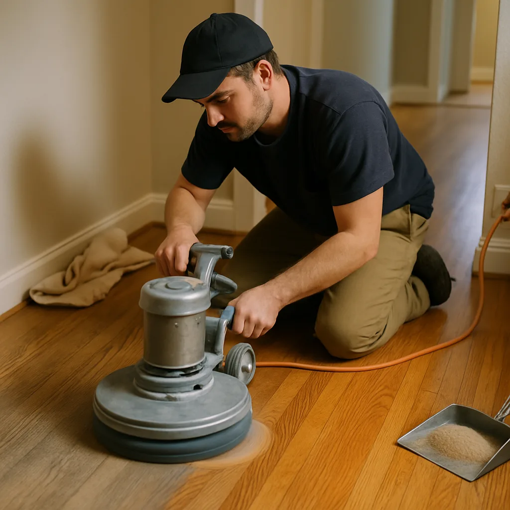 wood floor buffing polish service Chester