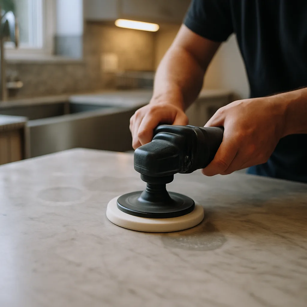 stone countertop polishing marble kitchen Chester