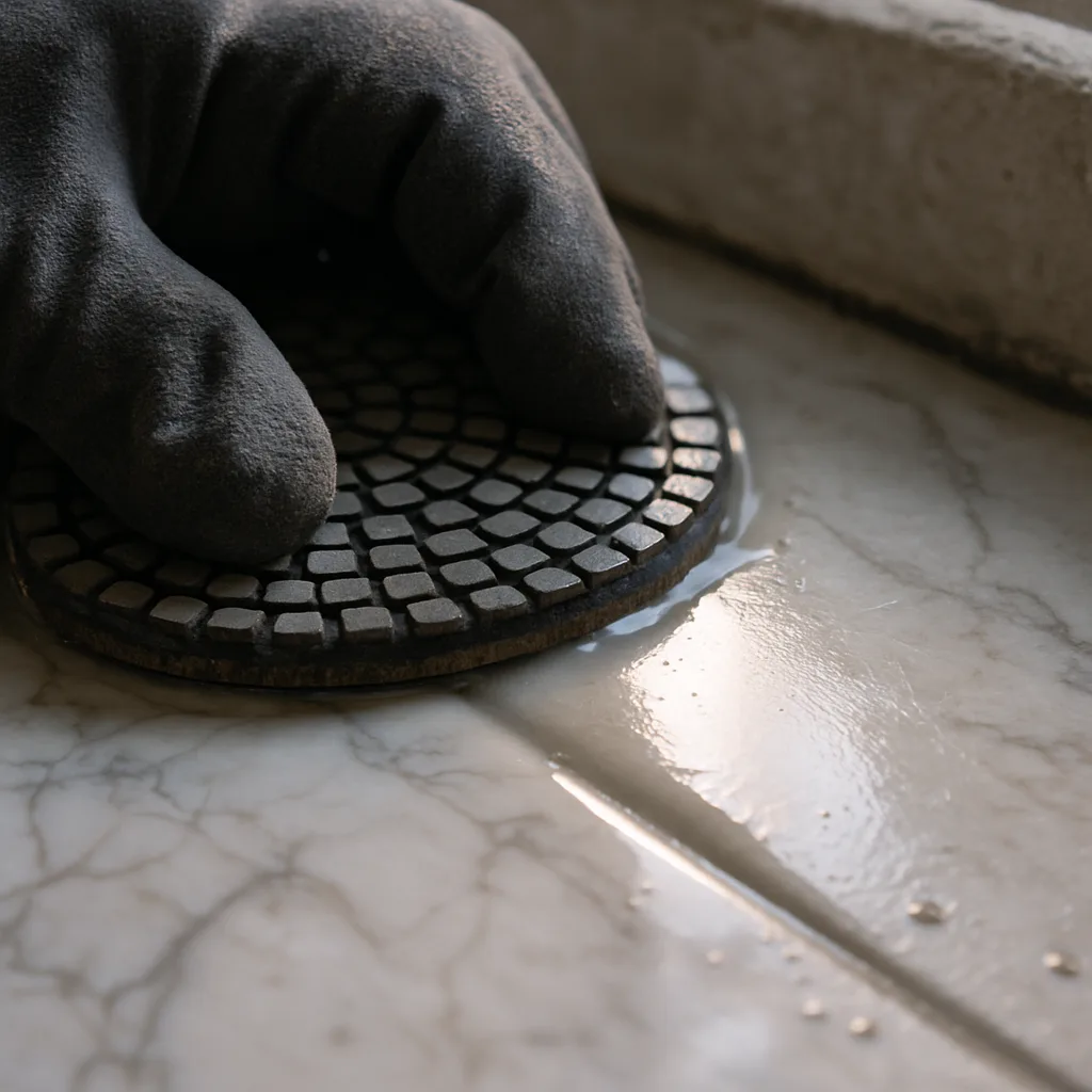 stone floor polishing marble diamond pad detail Chester