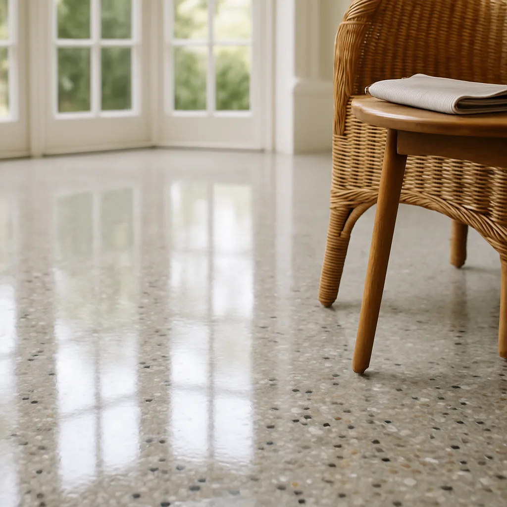 stone floor polishing terrazzo finished result Chester