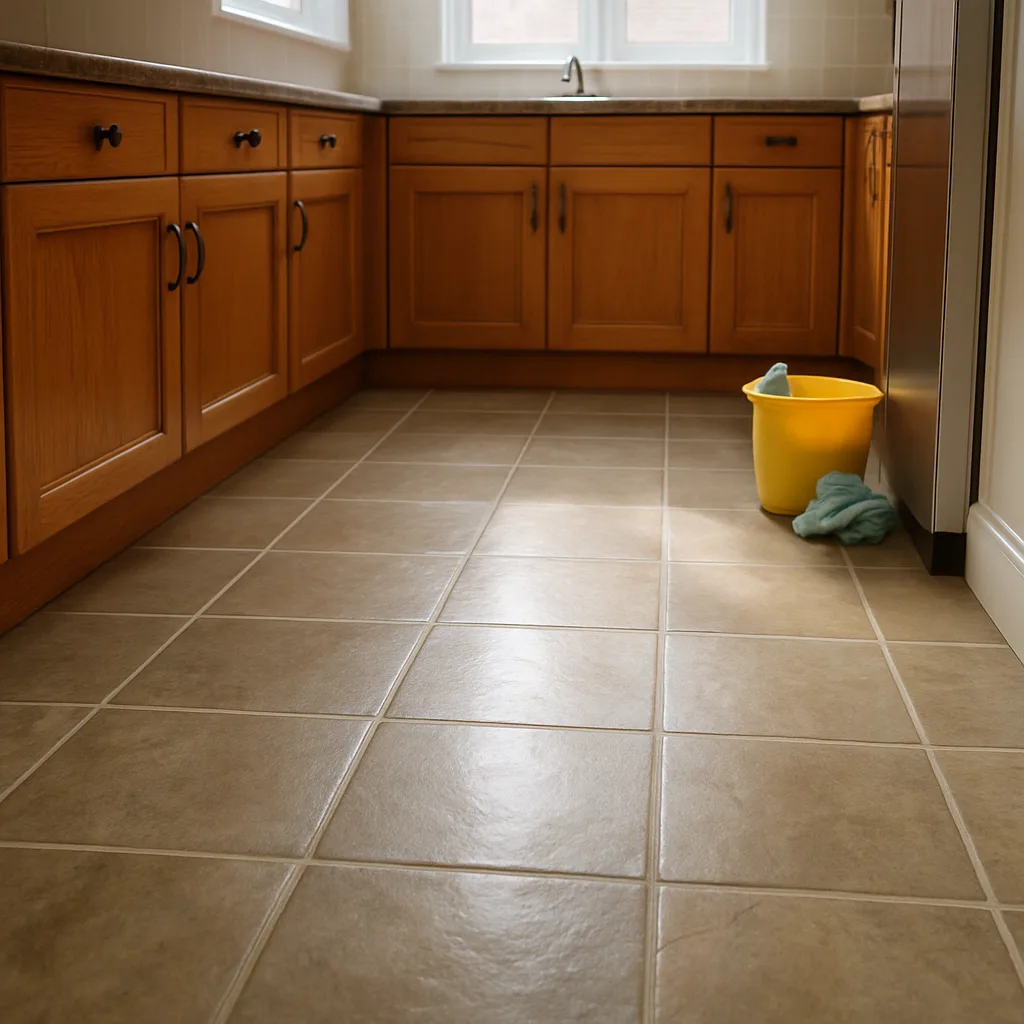 tile grout cleaning result stone floor Chester