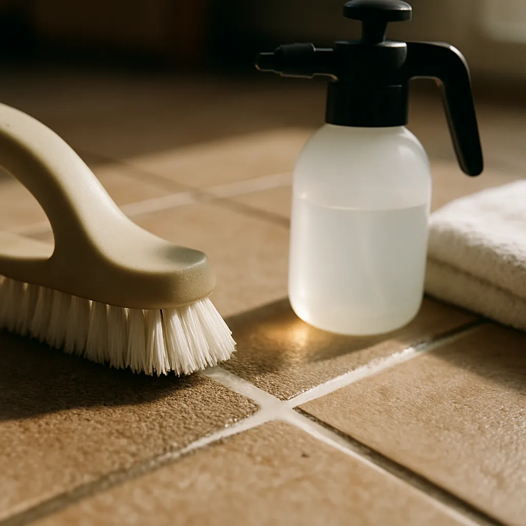 grout cleaning tools stained lines Chester