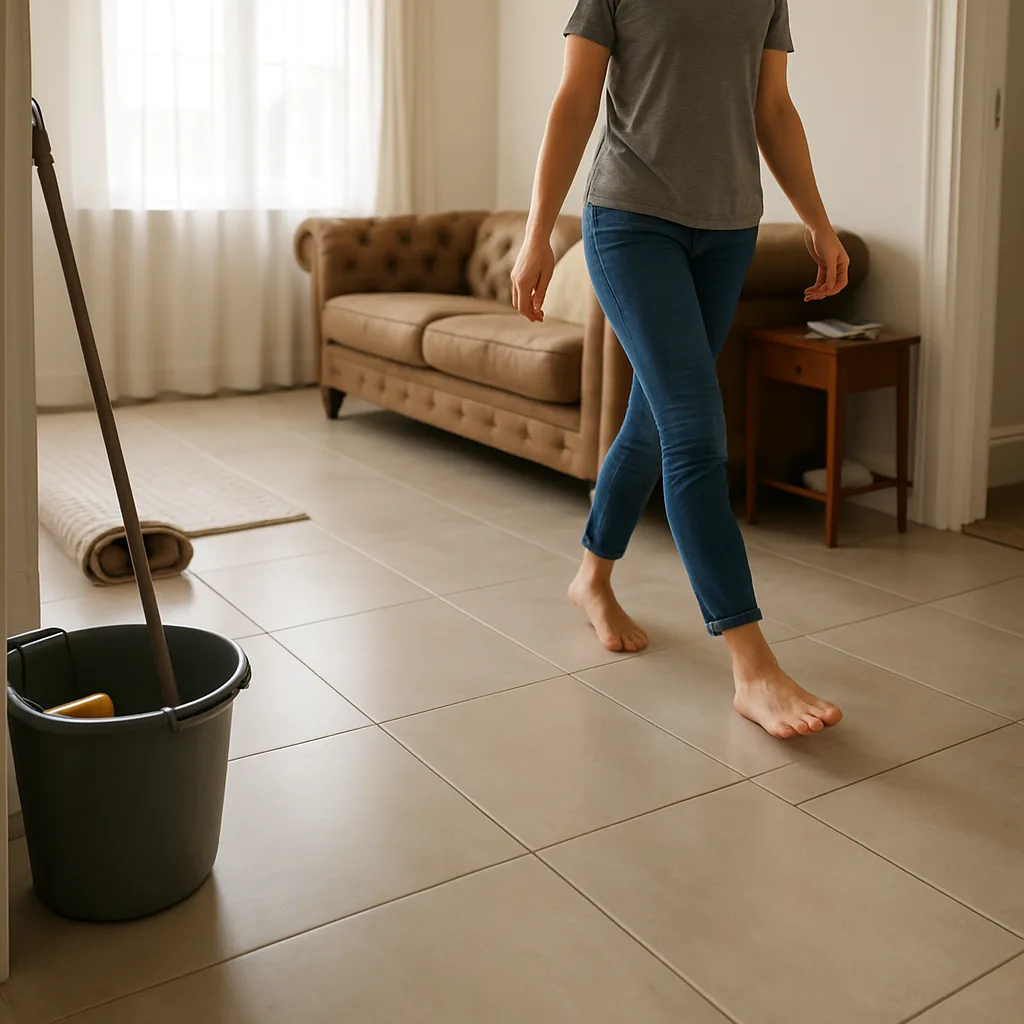 tile floor restoration result Chester home