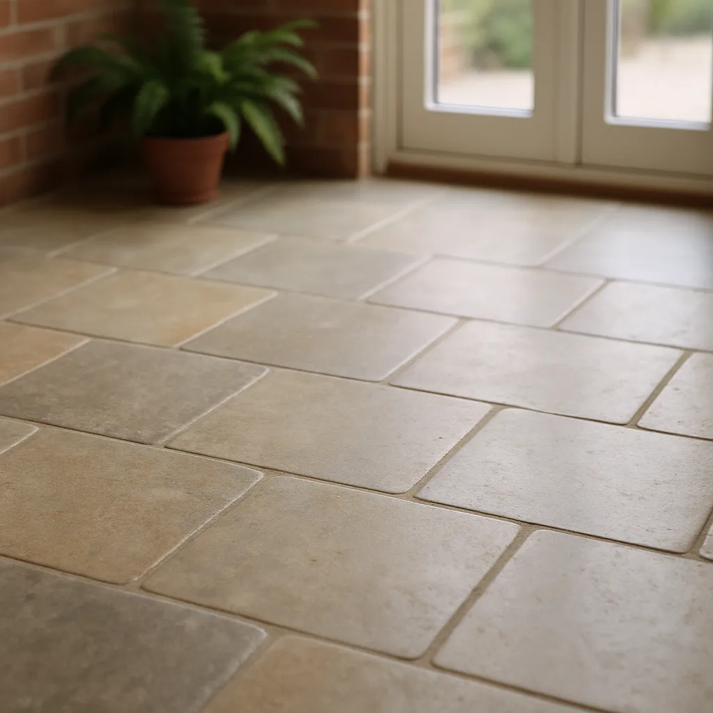 tile floor polishing result natural stone Chester