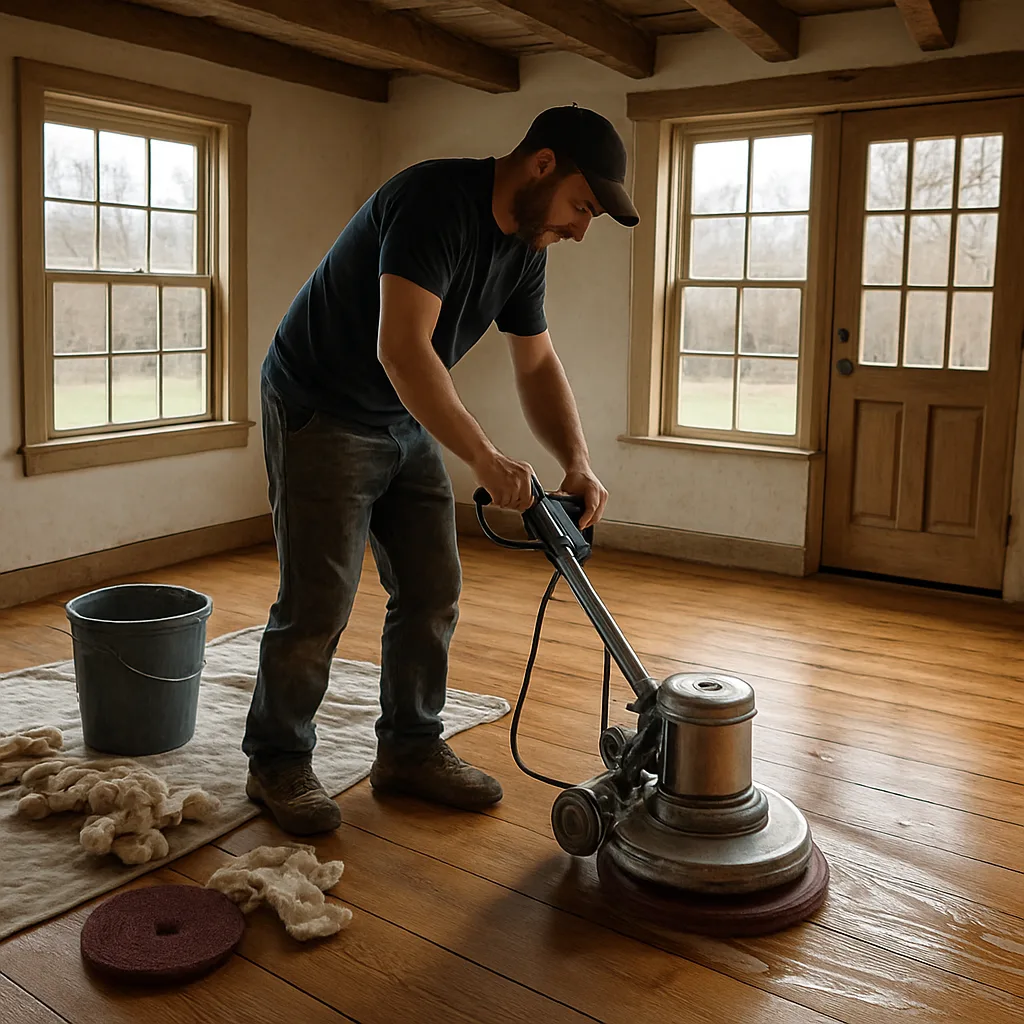 strip wax before polish hardwood floor Chester