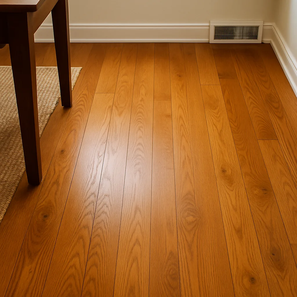wood floor deep cleaning result dining room Chester