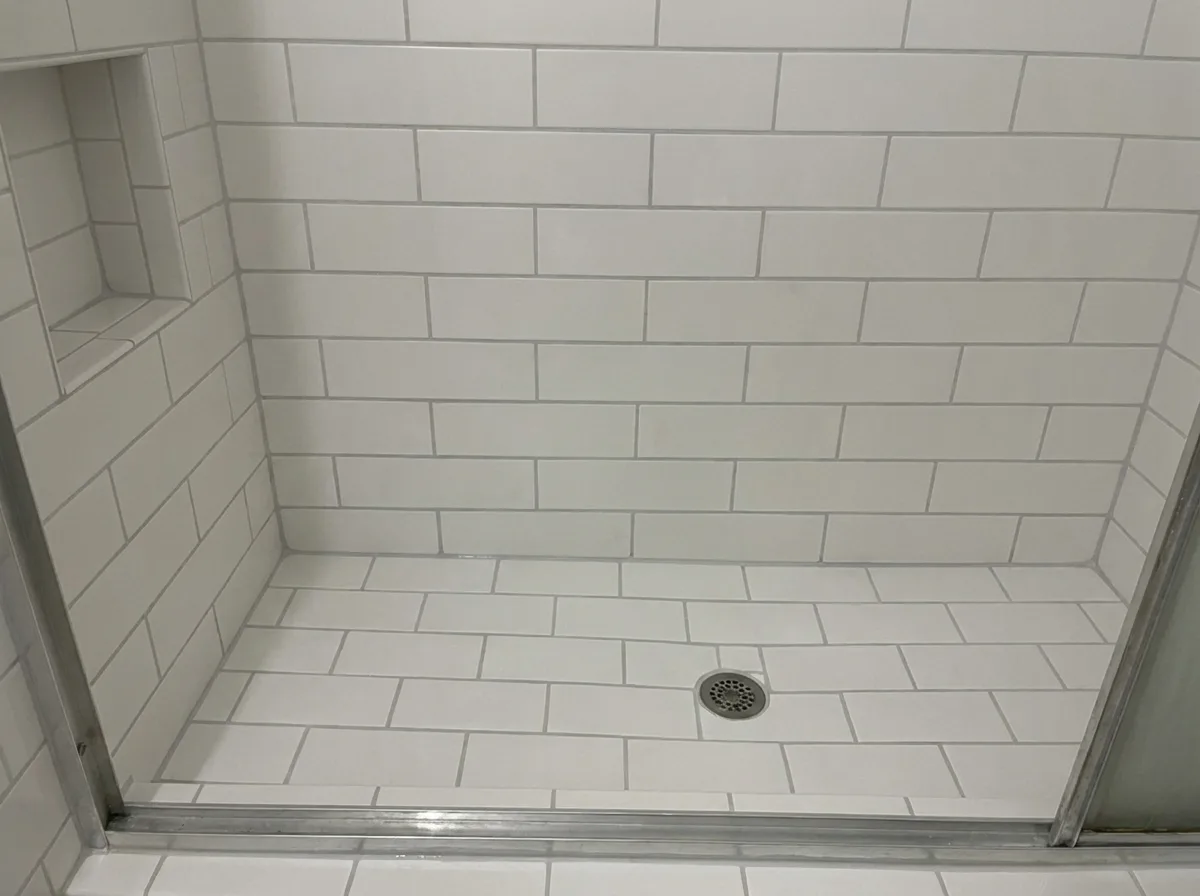 Tile and grout after cleaning