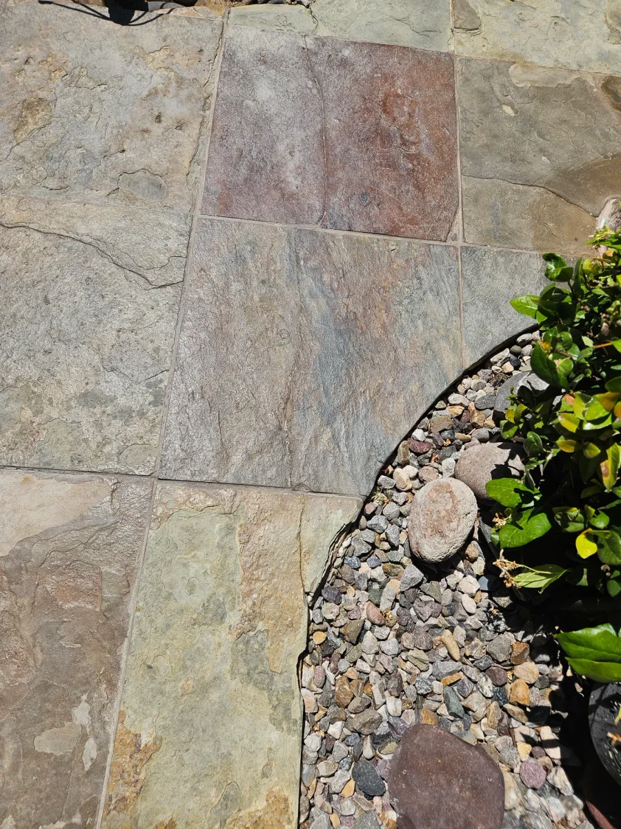 Porous joints and surface buildup documented before sealing work